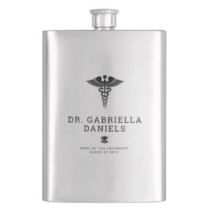 Custom Modern Medical School Doctor Graduation Flask