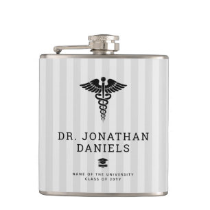 Custom Modern Medical School Doctor Graduation Flask