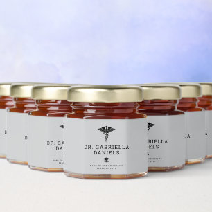 Custom Modern Medical School Doctor Graduation Honey Jar Favors