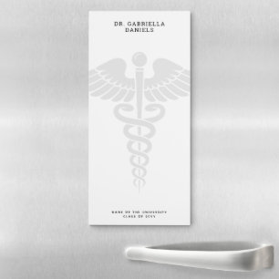 Custom Modern Medical School Doctor Graduation Magnetic Notepad