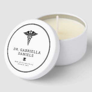 Custom Modern Medical School Doctor Graduation Mini Candle Favors