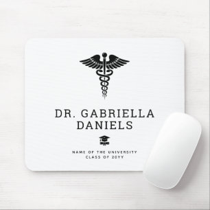 Custom Modern Medical School Doctor Graduation Mouse Pad