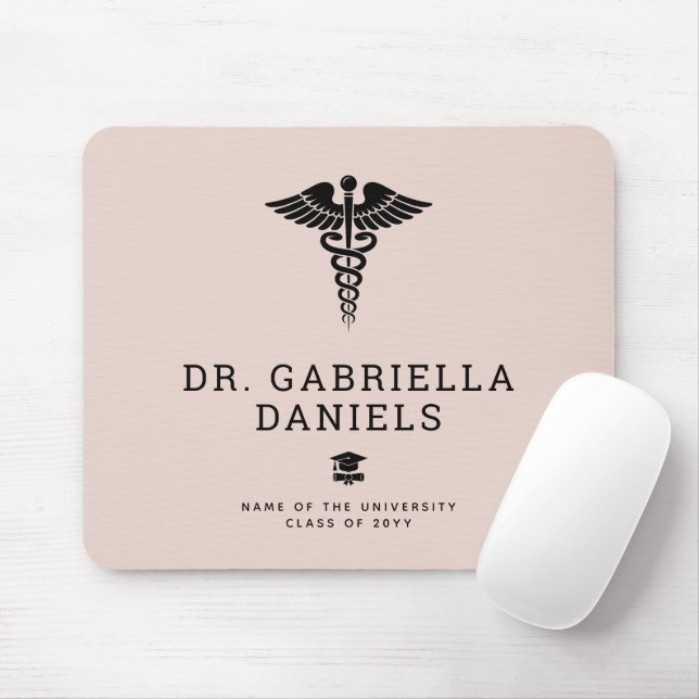 Custom Modern Medical School Doctor Graduation Mouse Pad (With Mouse)