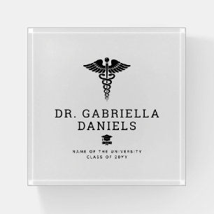 Custom Modern Medical School Doctor Graduation Paperweight