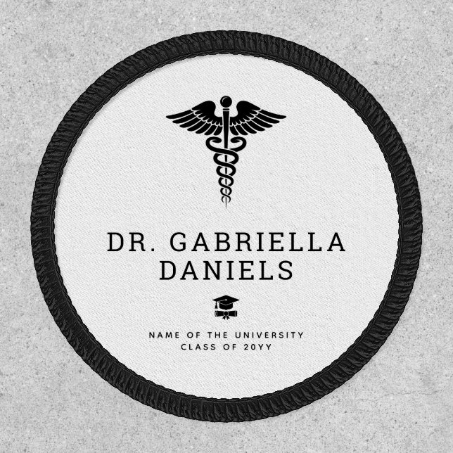 Custom Modern Medical School Doctor Graduation Patch (Front)