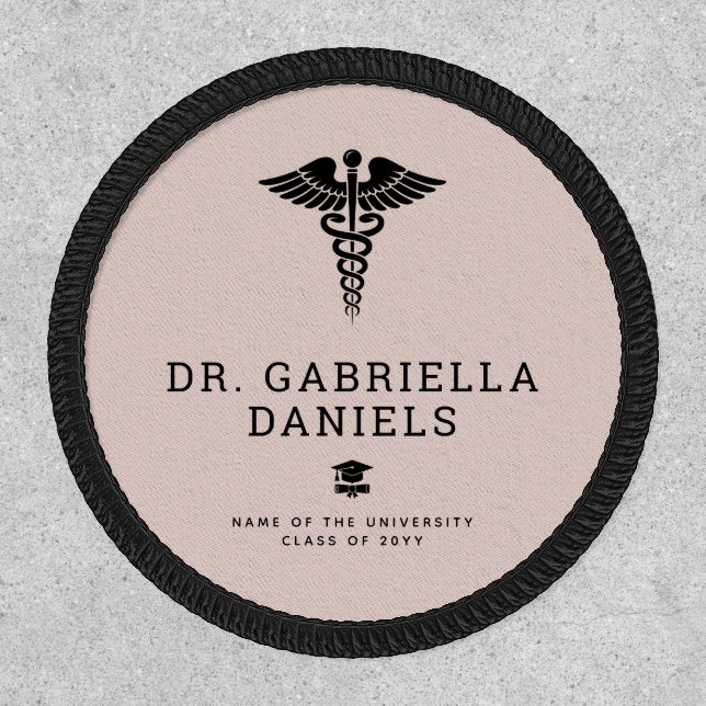 Custom Modern Medical School Doctor Graduation Patch (Front)