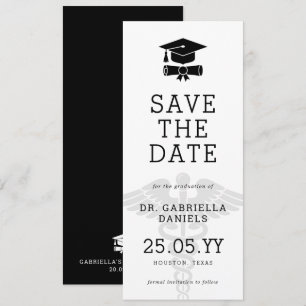 Custom Modern Medical School Doctor Graduation Save The Date