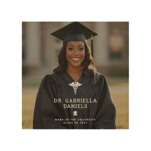 Custom Modern Medical School Doctor Graduation Wood Wall Art