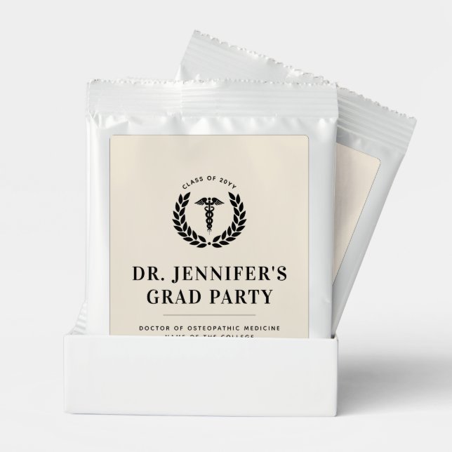 Custom Modern Medical School Graduation Margarita Drink Mix (Pair)