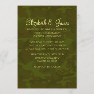 Custom Modern Military Wedding Invitations