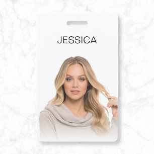 Custom Modern Minimal Corporate Employee Photo ID Badge