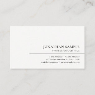Custom Modern Minimal Elegant Professional Unique Business Card