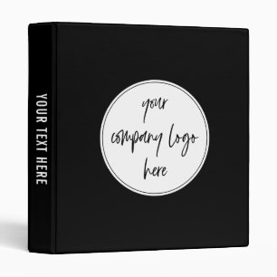 Custom Modern Minimalist Corporate Business Logo 3 Ring Binder