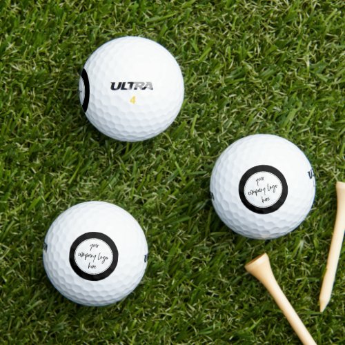 Custom Modern Minimalist Corporate Business Logo Golf Balls