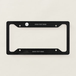 Custom Modern Minimalist Corporate Business Logo License Plate Frame