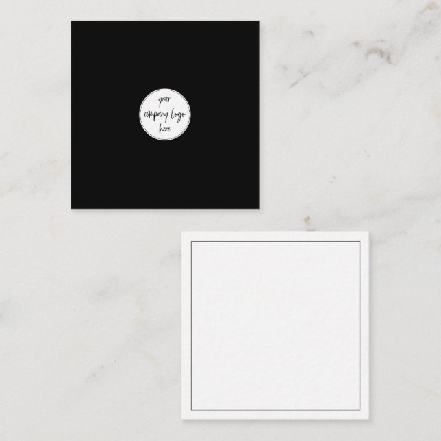 Custom Modern Minimalist Corporate Business Logo Note Card (Front/Back)