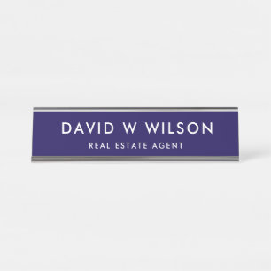 Custom Modern Minimalist Desk Name Plate for Real