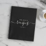 Custom Modern Minimalist Elegant Script Recipe Notebook