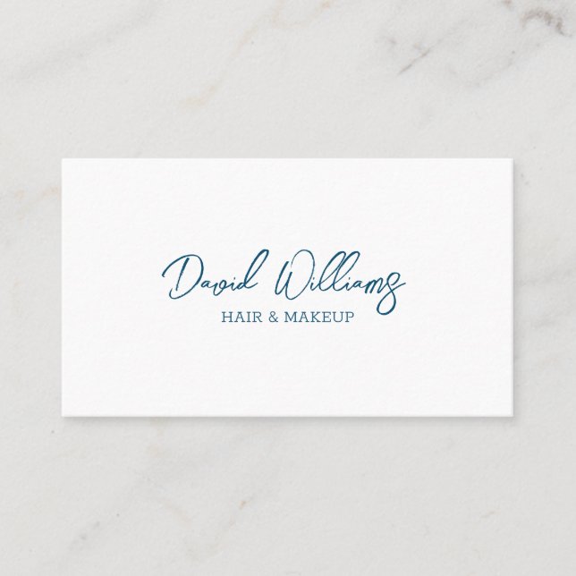 Custom Modern Minimalist Elegant Simple Template B Business Card (Front)