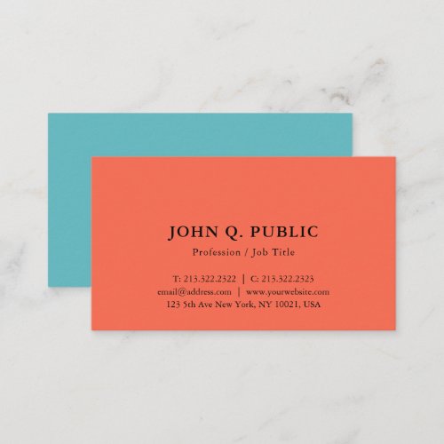 Custom Modern Minimalist Elegant Simple Template Business Card