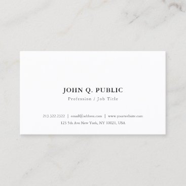 Custom Modern Minimalist Elegant Simple Template Business Card