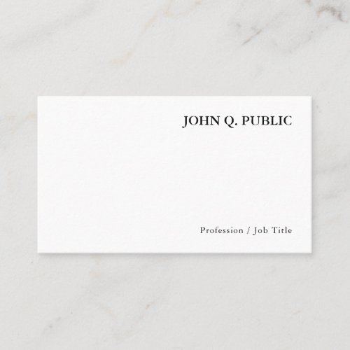 Custom Modern Minimalist Elegant Template Business Card