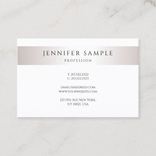 Custom Modern Minimalist Elegant Trendy Template Business Card