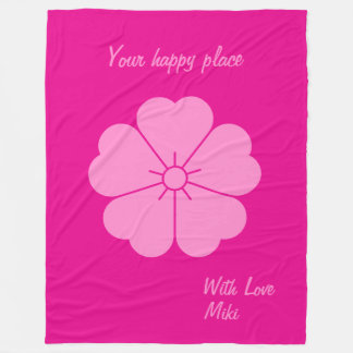 Custom Modern Minimalist Geometric Simple Flower  Fleece Blanket