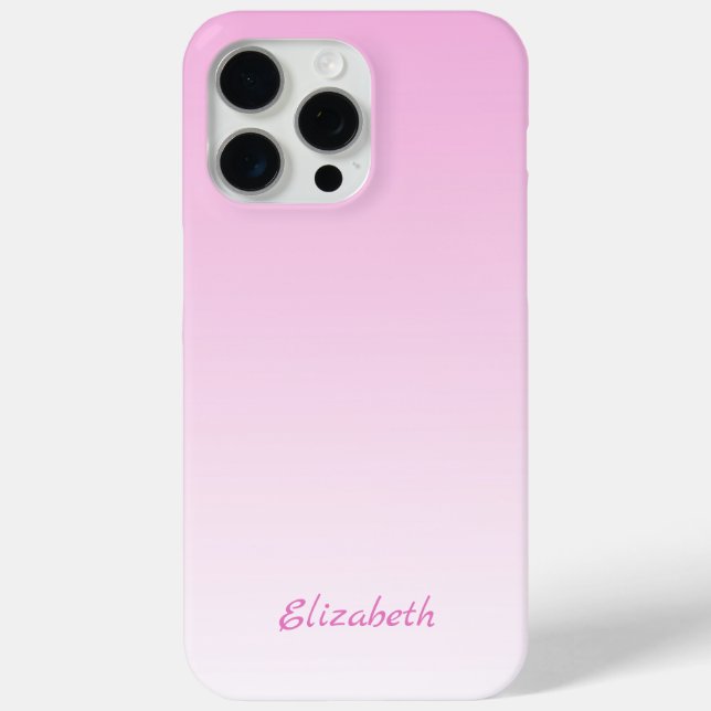 Custom Modern Minimalist Gradient Pink Ombre  Case-Mate iPhone Case (Back)