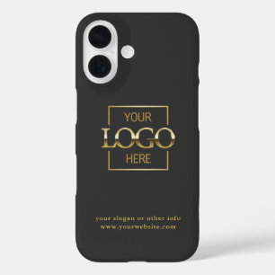Custom Modern Minimalist Logo Business Branding iPhone 16 Case