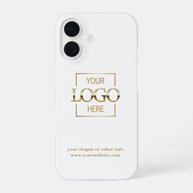 Custom Modern Minimalist Logo Business Branding iPhone Case (Back)