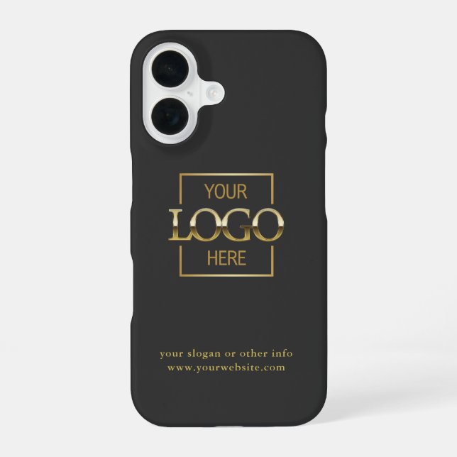 Custom Modern Minimalist Logo Business Branding iPhone Case (Back)