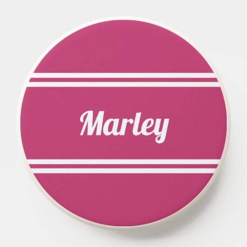 Custom Modern Minimalist Monogram Name Girly Pink PopSocket