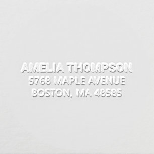 Custom Modern Minimalist Simple Return Address Embosser