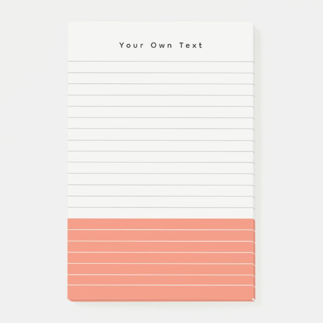 Custom Modern Minimalist Tangerine Notepad (Front)