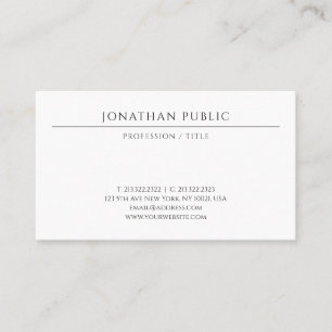 Custom Modern Minimalist Template Elegant Business Card