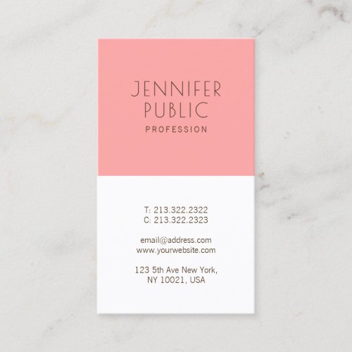 Custom Modern Minimalist Trendy Elegant Template Business Card
