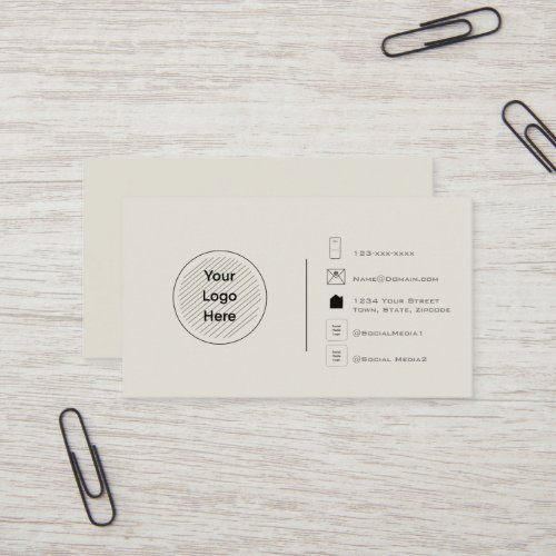 Custom Modern Minimalist Your Logo Create Your Own Business Card