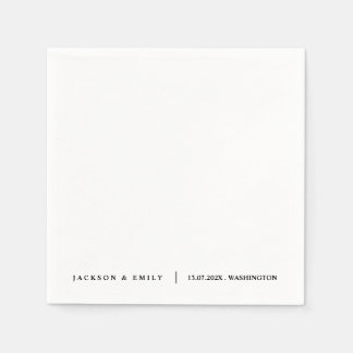 Custom Modern Minimalistic Wedding Napkins