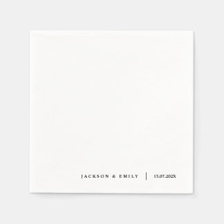 Custom Modern Minimalistic Wedding Napkins