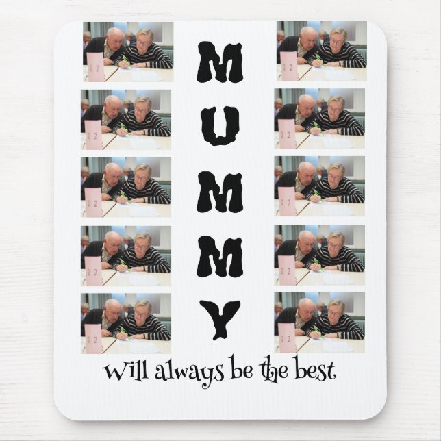 Custom Modern Mom 10 Photo Collage  Mouse Pad (Front)