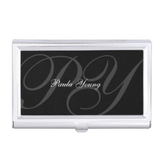 Custom Modern Monogram 2 Business Card Case