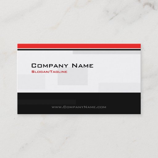 Customizable Custom Modern Monogram Black &amp; Red Business Card