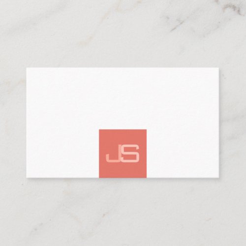 Custom Modern Monogrammed Elegant Template Business Card