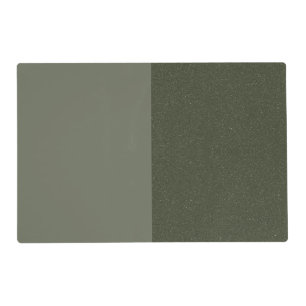 Custom Modern Moss Green Split Laminated Placemat