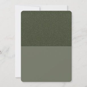 Custom Modern Moss Green Split Save The Date Card