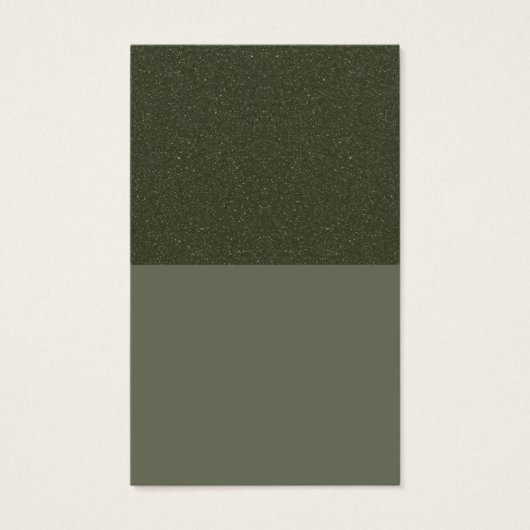 Custom Modern Moss Green Two-Tone Profile Card (Front)