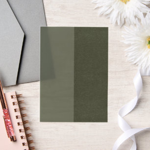 Custom Modern Moss Vellum Overlay — Split Style Invitations