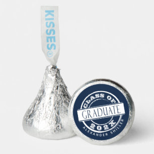 Custom Modern Navy Blue Graduate  Hershey®'s Kisses®