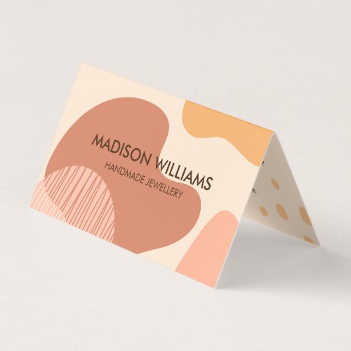 Custom Modern Pastel Round Abstract Pink Shapes  Business Card